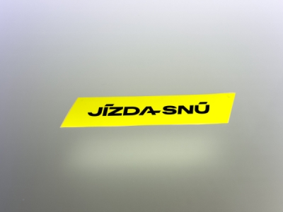 Samolepka JÍZDA SNŮ žlutá (M)