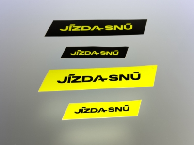 Sada 4ks samolepek JÍZDA SNŮ