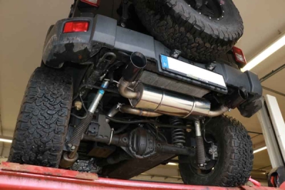 Jeep Wrangler III - JK final silencer cross exit right/left