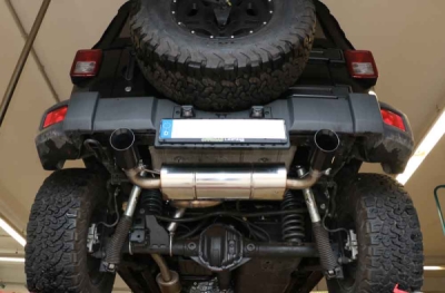 Jeep Wrangler III - JK final silencer cross exit right/left