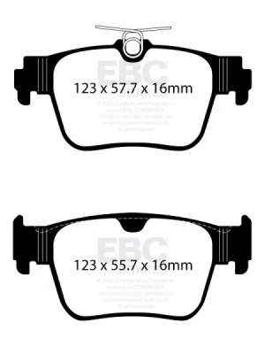EBC sada brzd PD12KR | destičky Redstuff & kotouče TurboGroove zadní PD12KR297