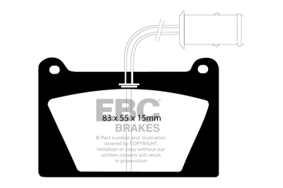 EBC Redstuff | brzdové destičky přední  DP3627C