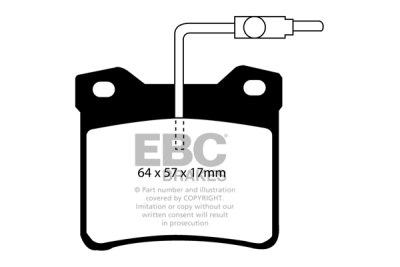 EBC Redstuff | brzdové destičky zadní DP3816C