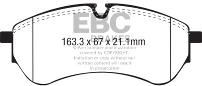 EBC Yellowstuff | brzdové destičky přední DP42338R