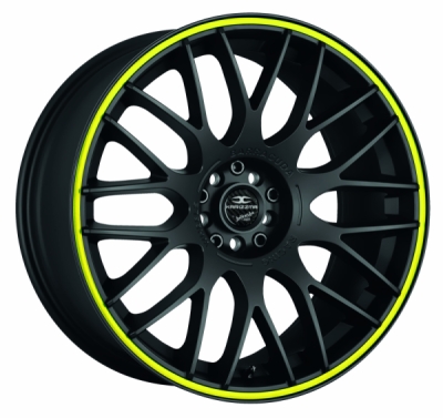 Barracuda KARIZZMA Puresports černá matná / žlutý lem 9,5×19" 5×112 ET 35