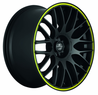 Barracuda KARIZZMA Puresports černá matná / žlutý lem 9,5×19" 5×112 ET 35