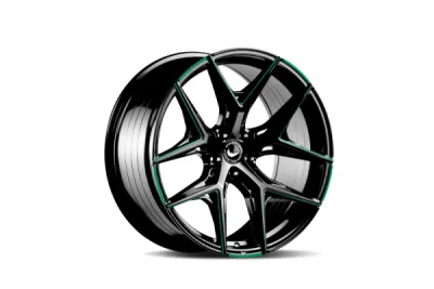 Barracuda RAZZER Flash GREEN Puresports gefräst 9,5×22" 5×108 ET 37