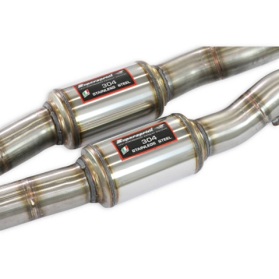 Front exhaust Right - Left + "X-Pipe"Deletes tertiary catalytics and OPF Supersprint 529202