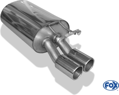 Mercedes E-class W124 final silencer Ø70mm - 2x80 type 12