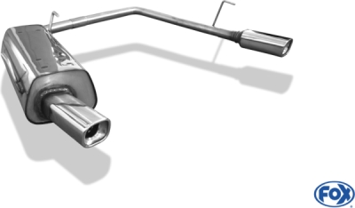 FOX Nerezový výfuk | Zadní tlumič - Peugeot 206, 2.0 S16, 1999-2012, PE021133-663