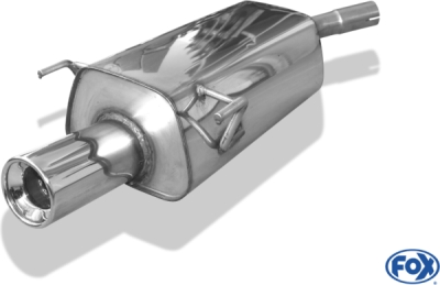 FOX Nerezový výfuk | Zadní tlumič - Opel Corsa C, 1.8, 2000-2006, OP032001-071