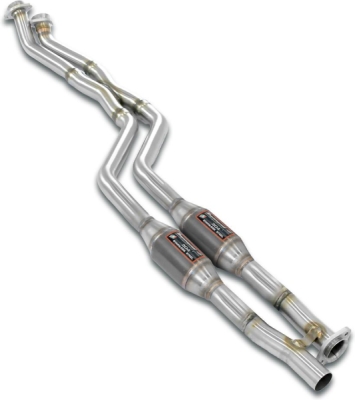 Front Metallic catalytic converter right - left + "X-Pipe" Supersprint 782432