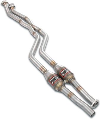 Front Metallic catalytic converter right - left + "X-Pipe" Supersprint 782432