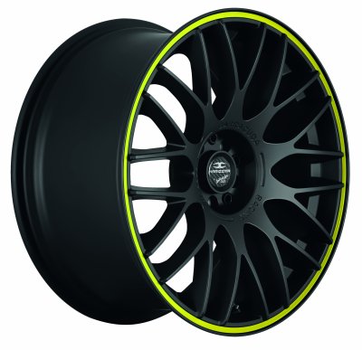 Barracuda KARIZZMA Puresports černá matná / žlutý lem 7,5×17" 5×112 ET 35