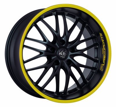 Barracuda VOLTEC T6 Puresports černá matná / žlutý lem 8×18" 5×120 ET 35