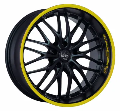 Barracuda VOLTEC T6 Puresports černá matná / žlutý lem 8×18" 5×114,3 ET 40