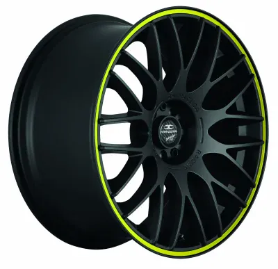 Barracuda KARIZZMA Puresports černá matná / žlutý lem 9×20" 5×120 ET 27