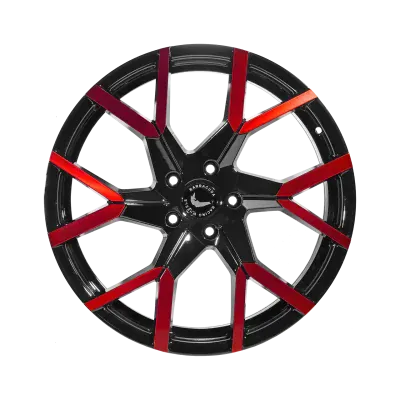 Barracuda TZUNAMEE EVO tmavá Gunmetal šedá / broušená / červený lem 9×20" 5×108 ET 40