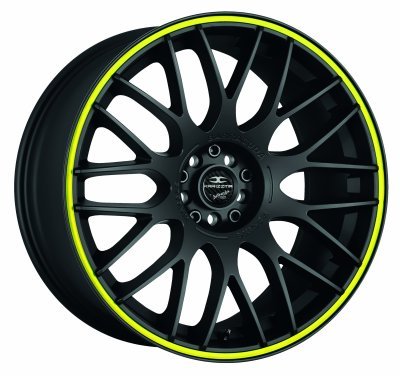Barracuda KARIZZMA Puresports černá matná / žlutý lem 9,5×19" 5×100 ET 35