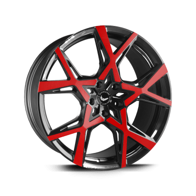 Barracuda PROJECT X černá lesklá / zářivá červená 10×22" 5×127 ET 45