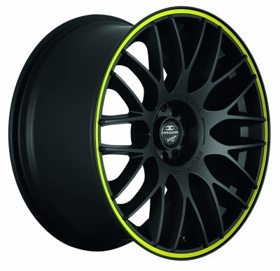 Barracuda KARIZZMA Puresports černá matná / žlutý lem 8,5×19" 5×108 ET 30