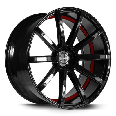 Corspeed DEVILLE černá lesklá / červený lem 11×23" 5×112 ET 40