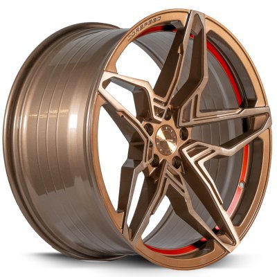 Corspeed Kharma lesklý bronzový broušený povrch / červený lem 9×20" 5×114,3 ET 40