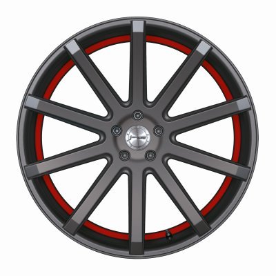 Corspeed DEVILLE Gunmetal šedá / červený lem 10,5×22" 5×112 ET 40