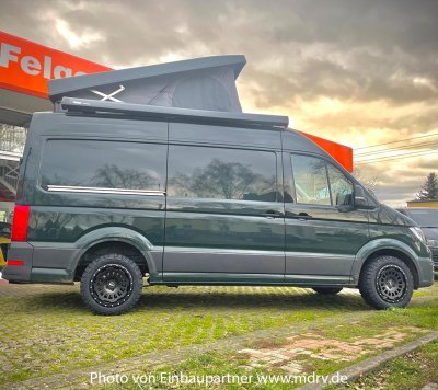 TWIN-MONOTUBE-PROJEKT-AT1-HD černá matná, ochranný prstenec 8,5x18" 5x120 | (MAN TGE / VW Crafter & T7 Multivan / California)