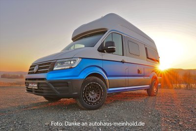 TWIN-MONOTUBE-PROJEKT-AT1-HD černá matná, ochranný prstenec 8,5x18" 5x120 | (MAN TGE / VW Crafter & T7 Multivan / California)