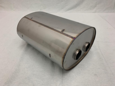 Uni-Schalldämpfer oval ohne Stutzen - Abwicklung 754 278x192mm, Eingang: Vnitřní rozměr: Ø 1x63mm, Ausgang: Délka: 370mm FOX Z/Sonder375