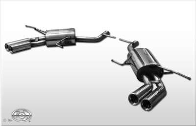 FOX Nerezový výfuk | Zadní tlumič - Mercedes-Benz GL-Class (X164), GL500, 2006-2012, MB051004-068