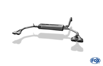 FOX Nerezový výfuk | Zadní tlumič - Toyota Aygo , 1.0, 2005-2014, TO180005-374