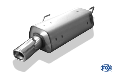 FOX Nerezový výfuk | Zadní tlumič - Peugeot 206, 1.6 16V, 1998-2012, PE021021-663