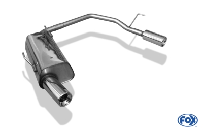 FOX Nerezový výfuk | Zadní tlumič - Peugeot 206, 1.6i, 1998-2012, PE021033-071