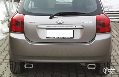 FOX Nerezový výfuk | Zadní tlumič - Toyota Corolla (E12), 2.0 D-4D, 2001-2007, TO012053-593