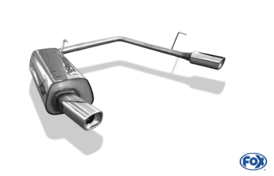 FOX Nerezový výfuk | Zadní tlumič - Peugeot 206, 2.0 S16, 1999-2012, PE021133-663