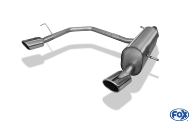 FOX Nerezový výfuk | Zadní tlumič - Peugeot 207, 1.6 HDI, 2007-2015, PE022013-347