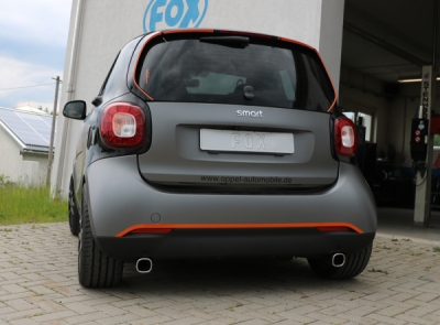 FOX Nerezový výfuk | Zadní tlumič - Smart Forfour (453), 1.0, 2014-0, SM011013-651