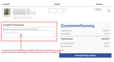 Aufpreis für Sonderendrohrvariante FOX AUFPREIS
