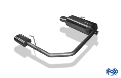 FOX Nerezový výfuk | Zadní tlumič - Peugeot 206, 2.0 S16, 1999-2012, PE021133-593