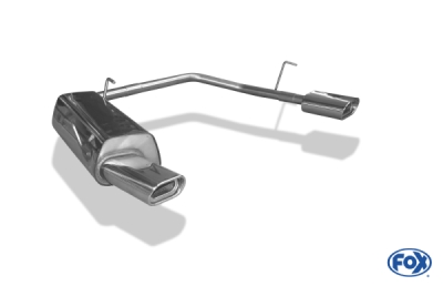 FOX Nerezový výfuk | Zadní tlumič - Peugeot 206, 2.0 S16, 1999-2012, PE021133-593