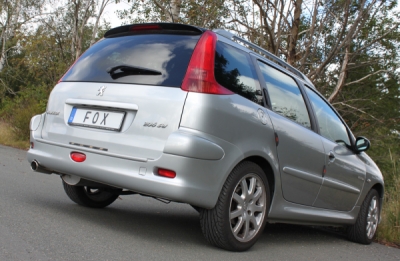 FOX Nerezový výfuk | Zadní tlumič - Peugeot 206 SW, 1.6 16V, 1998-2012, PE021181-345