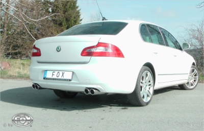 FOX Nerezový výfuk | Zadní tlumič - Skoda Superb (3T), 2.0 TDi, 2008-2015, SK071013-130