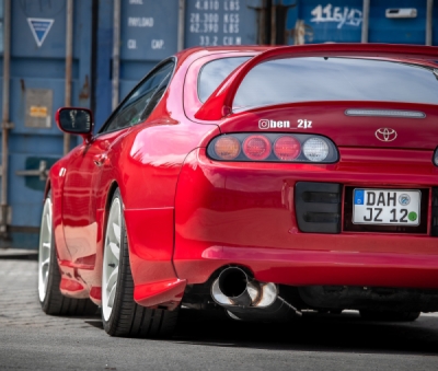 Toyota Supra MK4 Endschalldämpfer und Vorschalldämpferersatzrohr (laute Version - illegal) - 1x114mm Typ 10 FOX TO061001-015-HAR