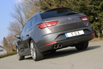 Seat Leon 5F ST - Závěrečný tlumič výfuku - 2x90 FOX SE042201-132