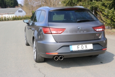 Seat Leon 5F ST - Závěrečný tlumič výfuku - 2x90 FOX SE042201-132