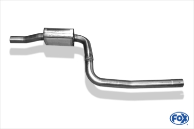 FOX Nerezový výfuk | Přední tlumič - Ford Fiesta V, ST150, 2005-2008, FO012000-VSD