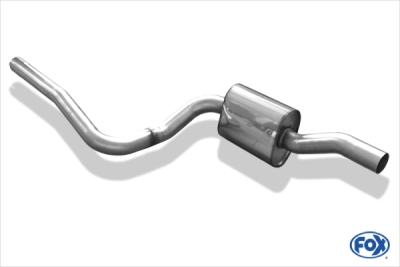 FOX Nerezový výfuk | Přední tlumič - Ford Fiesta V, ST150, 2005-2008, FO012000-VSD