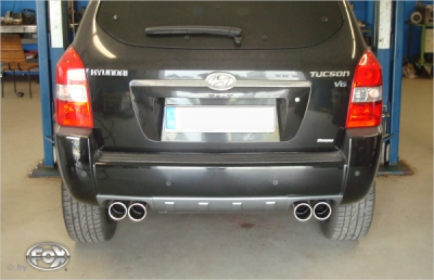 FOX Nerezový výfuk | Zadní tlumič - Hyundai Tucson (JM), 2.7, 2004-2010, HY150005-052